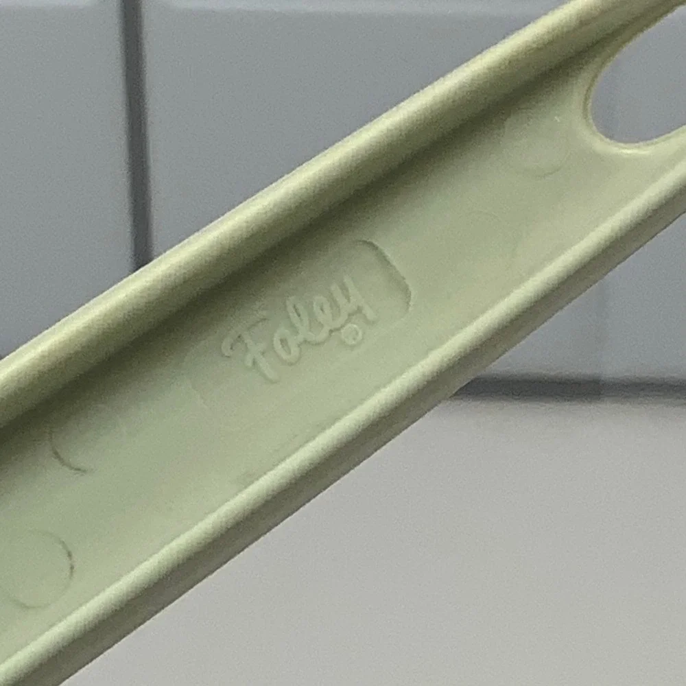Vintage Foley Wheat Stalk Slotted Spoon Nylon Cream 11.5in